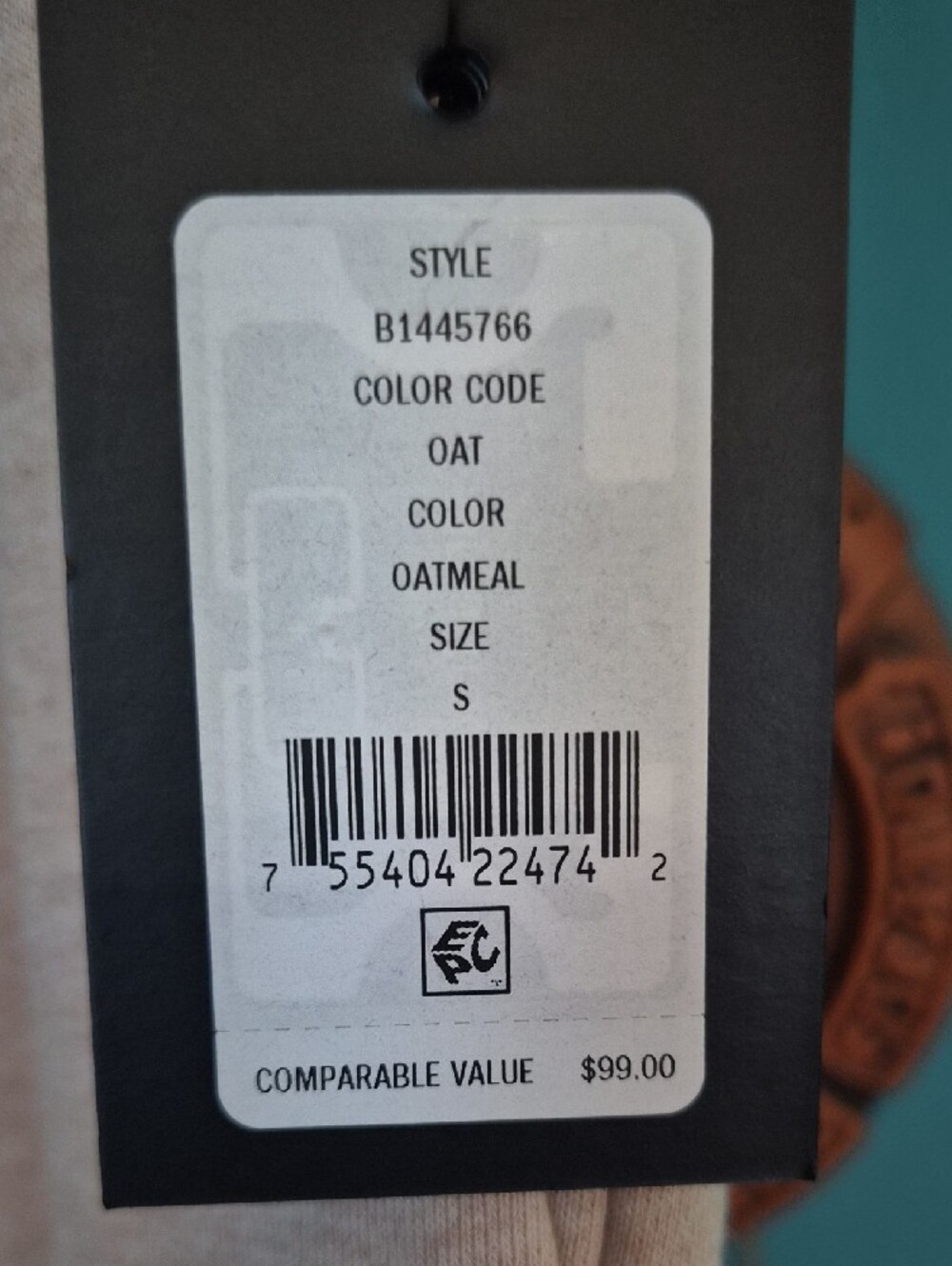 NWT DKNY  Neutral Tan & Coral Chevron Jogger Pants with White Panels Waist 15-17 - Picture 4 of 6
